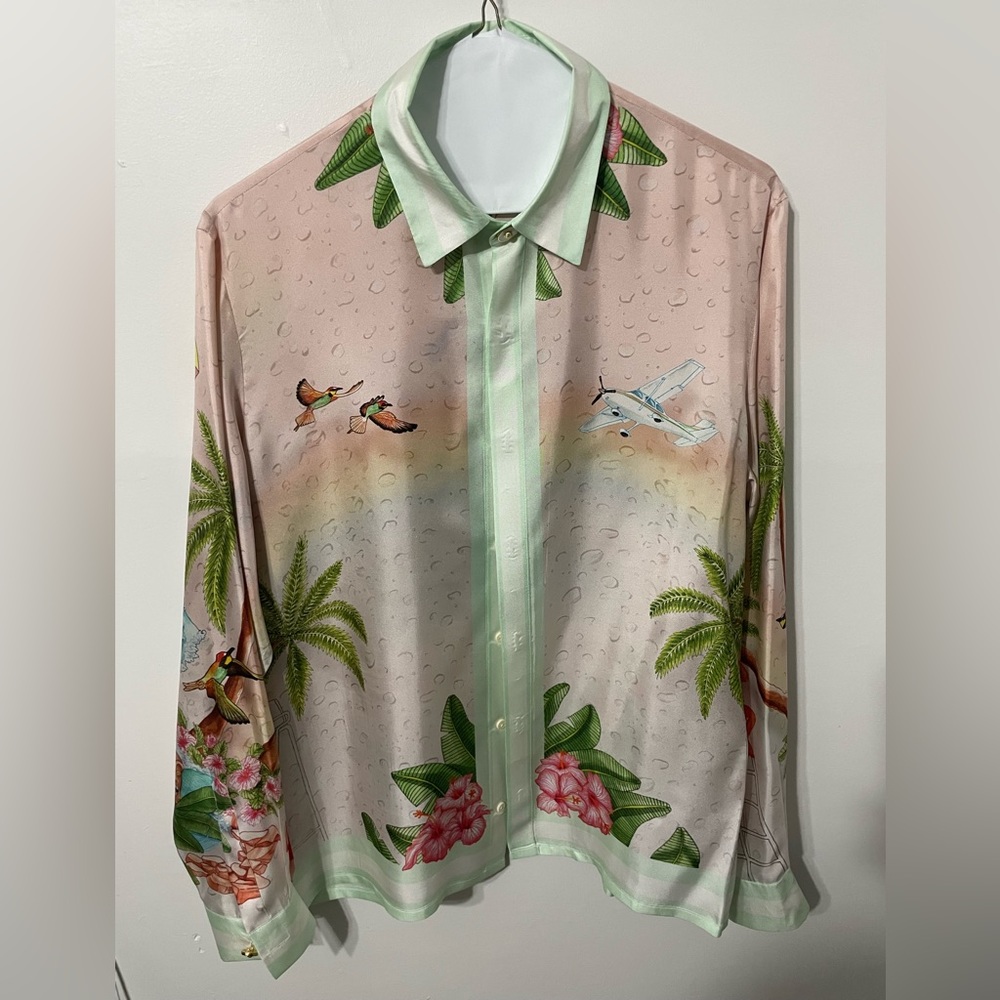 Casablanca Silk Surf Club Shirt Size Large